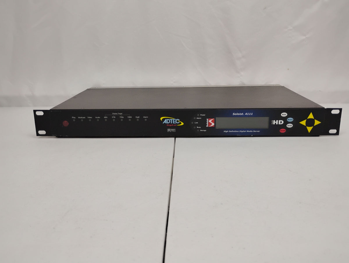 Adtec Digital Soloist 4111 High Definition Media Player Decoder System | NO HDD