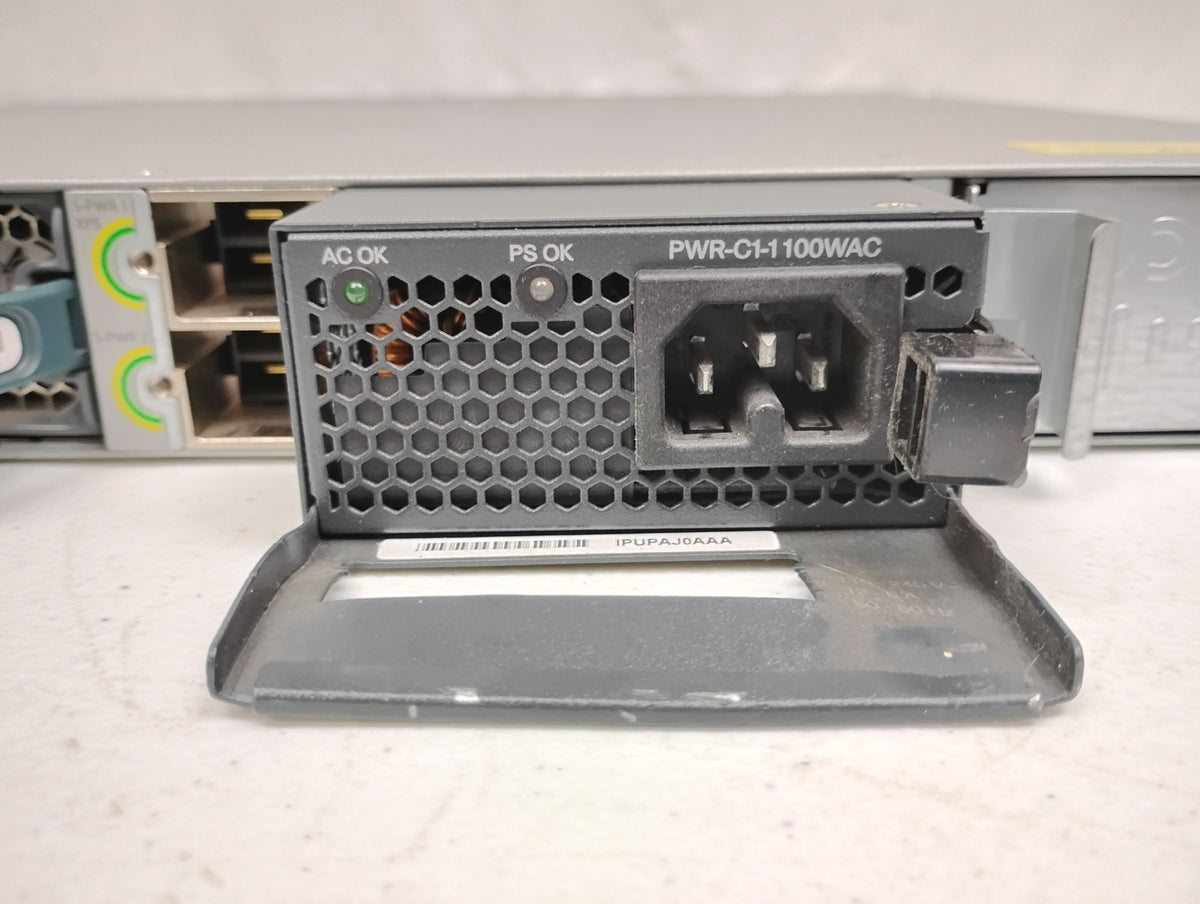 Cisco Catalyst WS-C3850-48P 48 Port PoE+ Gigabit Switch & x1 PWR-C1 1 100WAC PSU