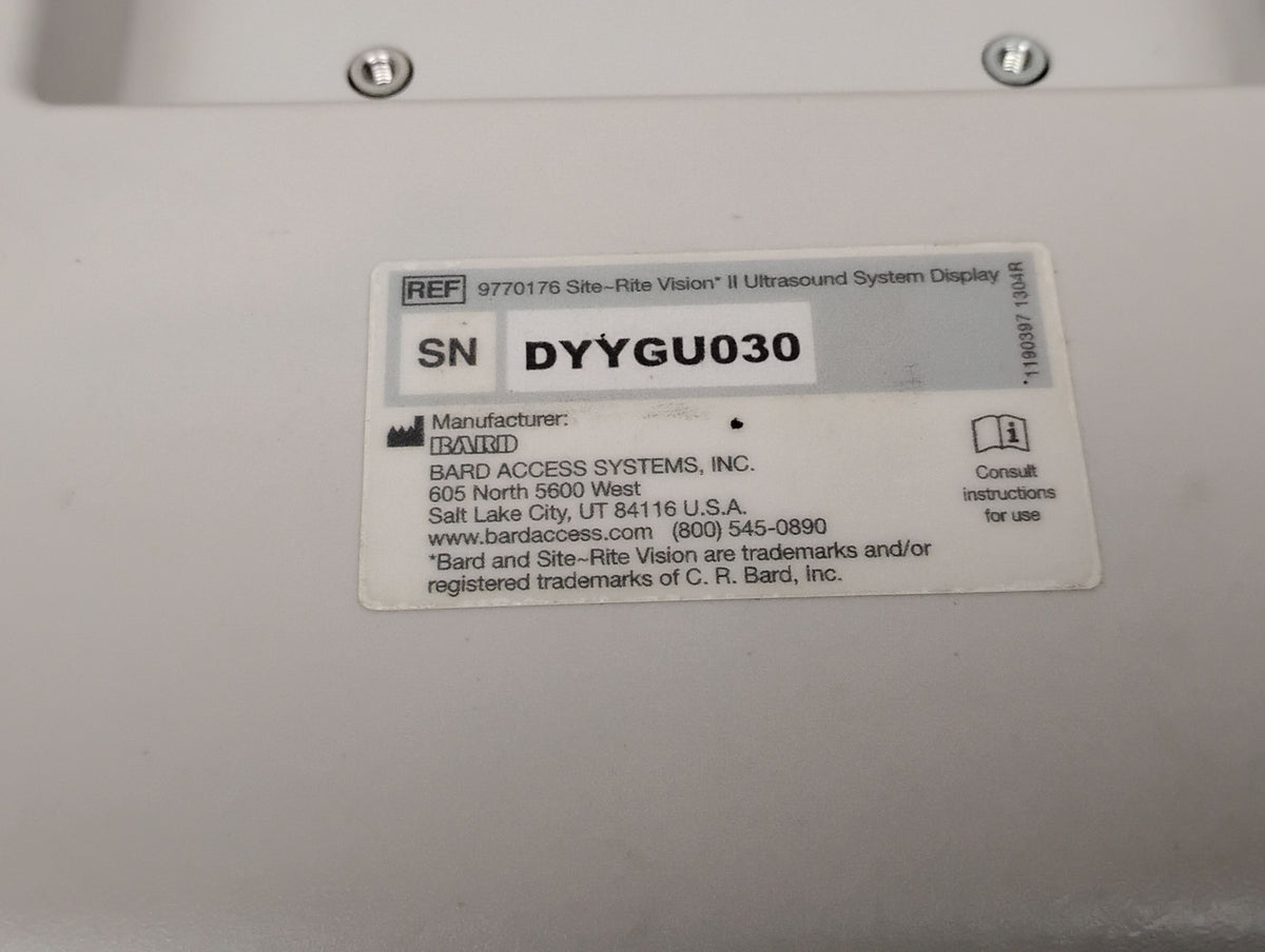 Bard Site Rite Vision II Ultrasound System - Display Portion ONLY | P/N: 9770176