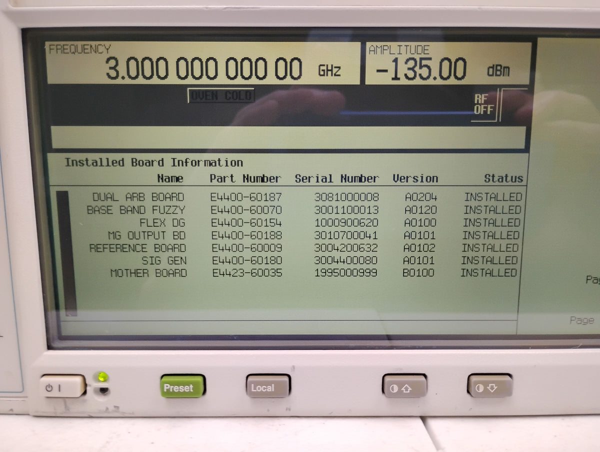 Agilent E4432B ESG-D Signal Generator 250kHz-3.0GHz | OPT H99 UN5 UN7 UN8