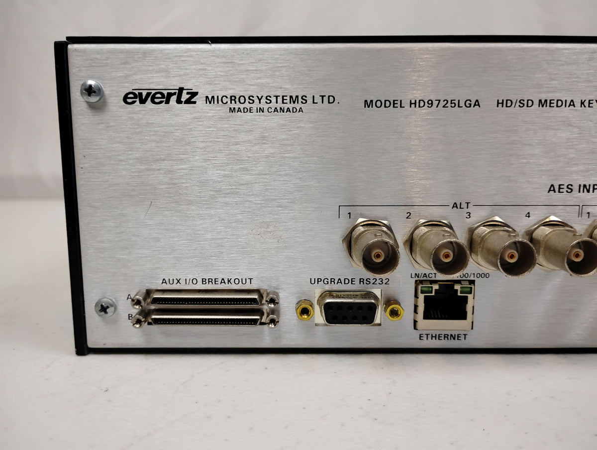 Evertz HD9725LGA HD/SD Media Keyer Logo and Media Inserter