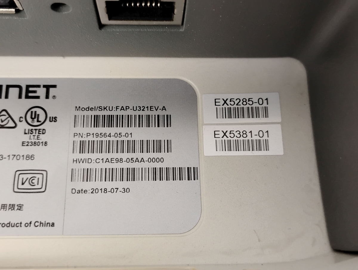 Fortinet FortiAP-U321EV-A Dual Radio 2.4 GHz or 5 GHz 3x3 MU-MIMO
