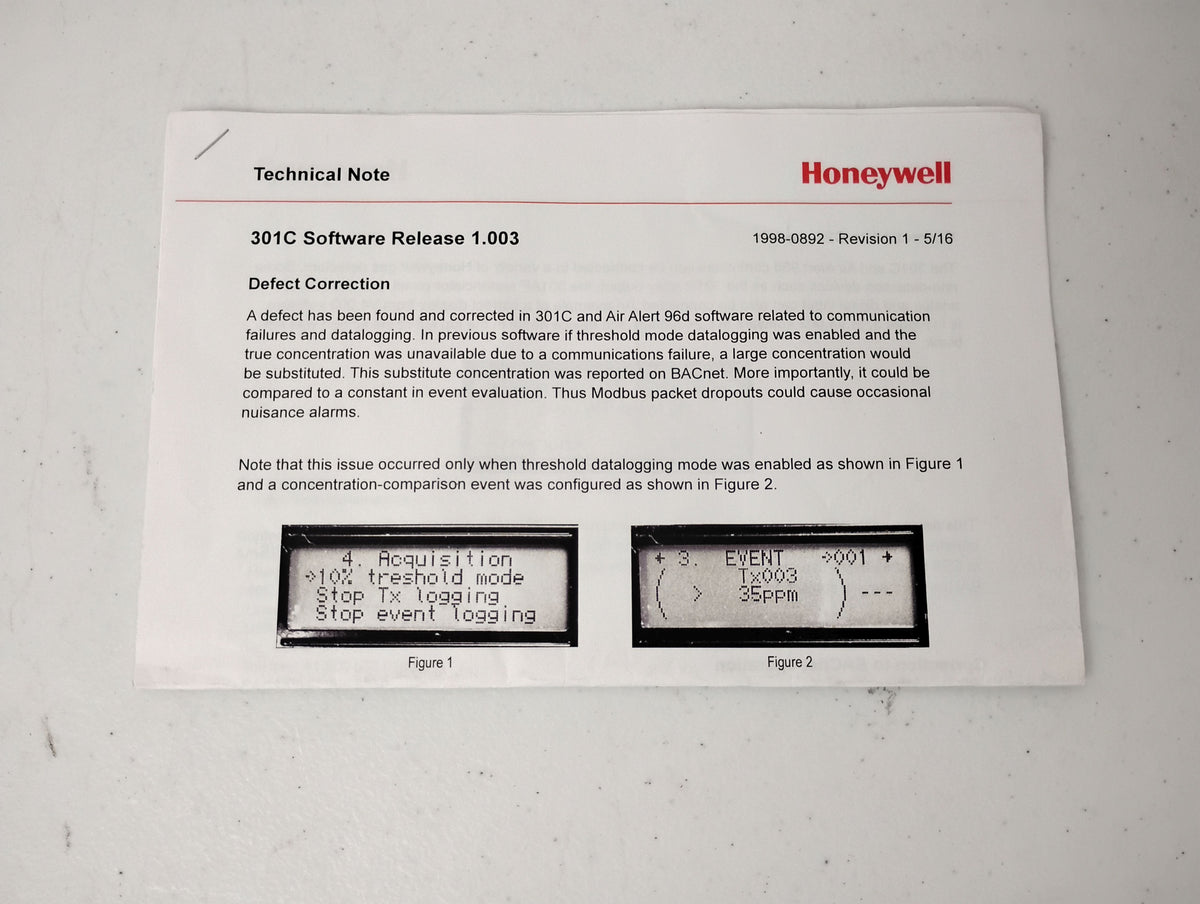 Honeywell 301C Gas Detection Controller