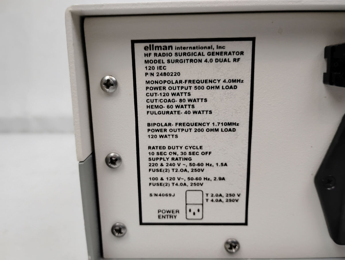 Ellman Surgitron 4.0 Dual RF 120 IEC
