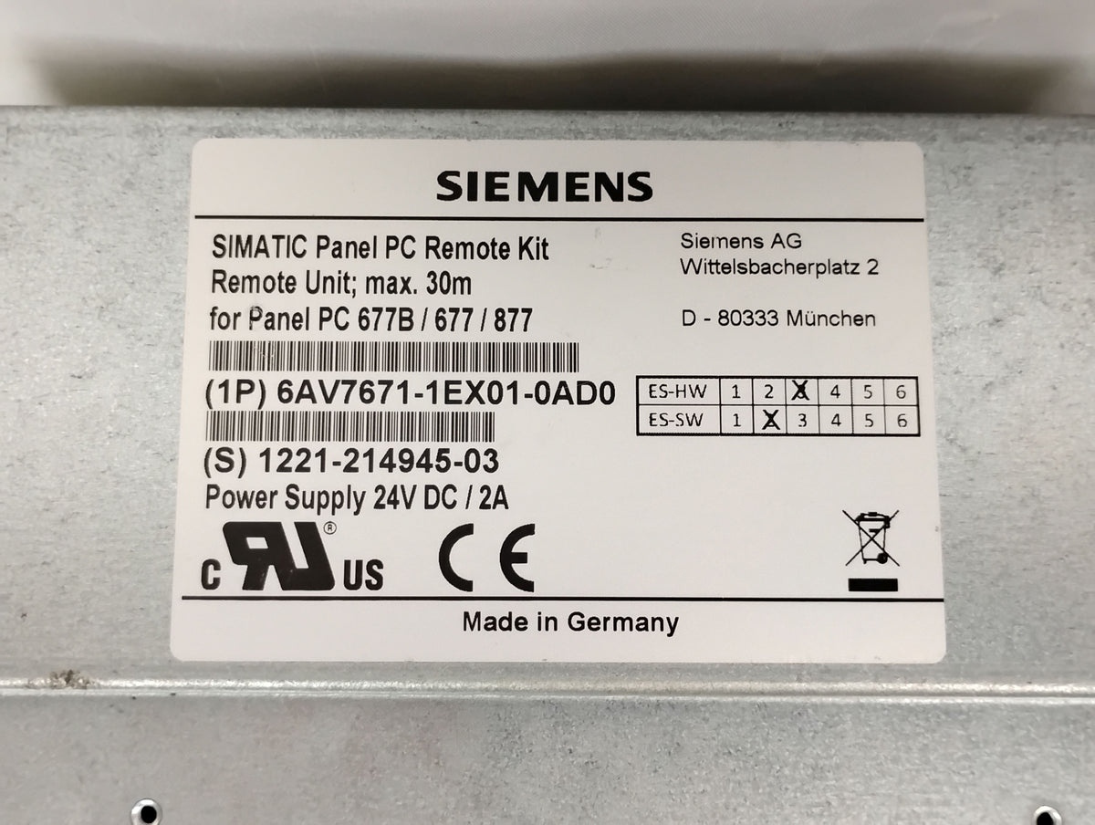 Siemens Simatic Panel 6AV7671-1EX01-0AD0