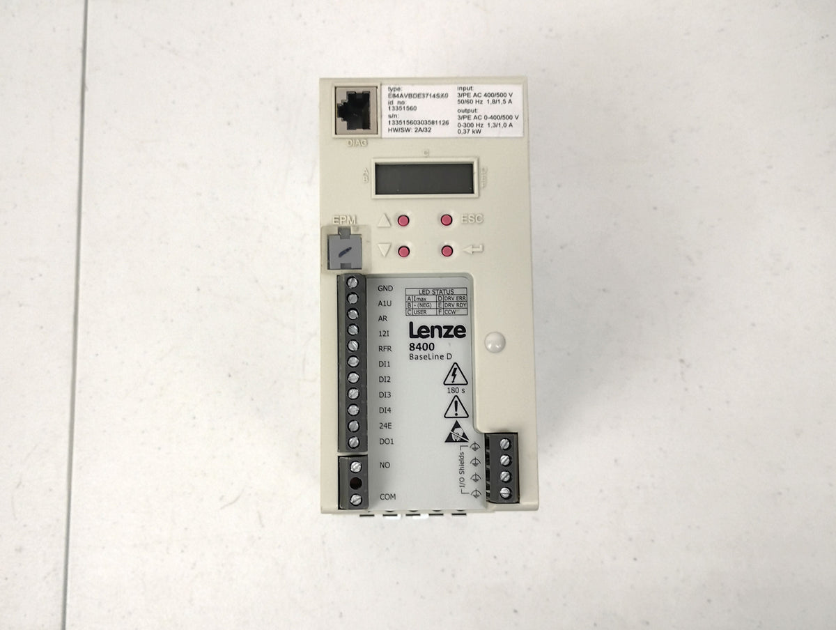 Lenze 8400 Series E84AVSCE3714SX0 Baseline D Frequency Inverter Drive