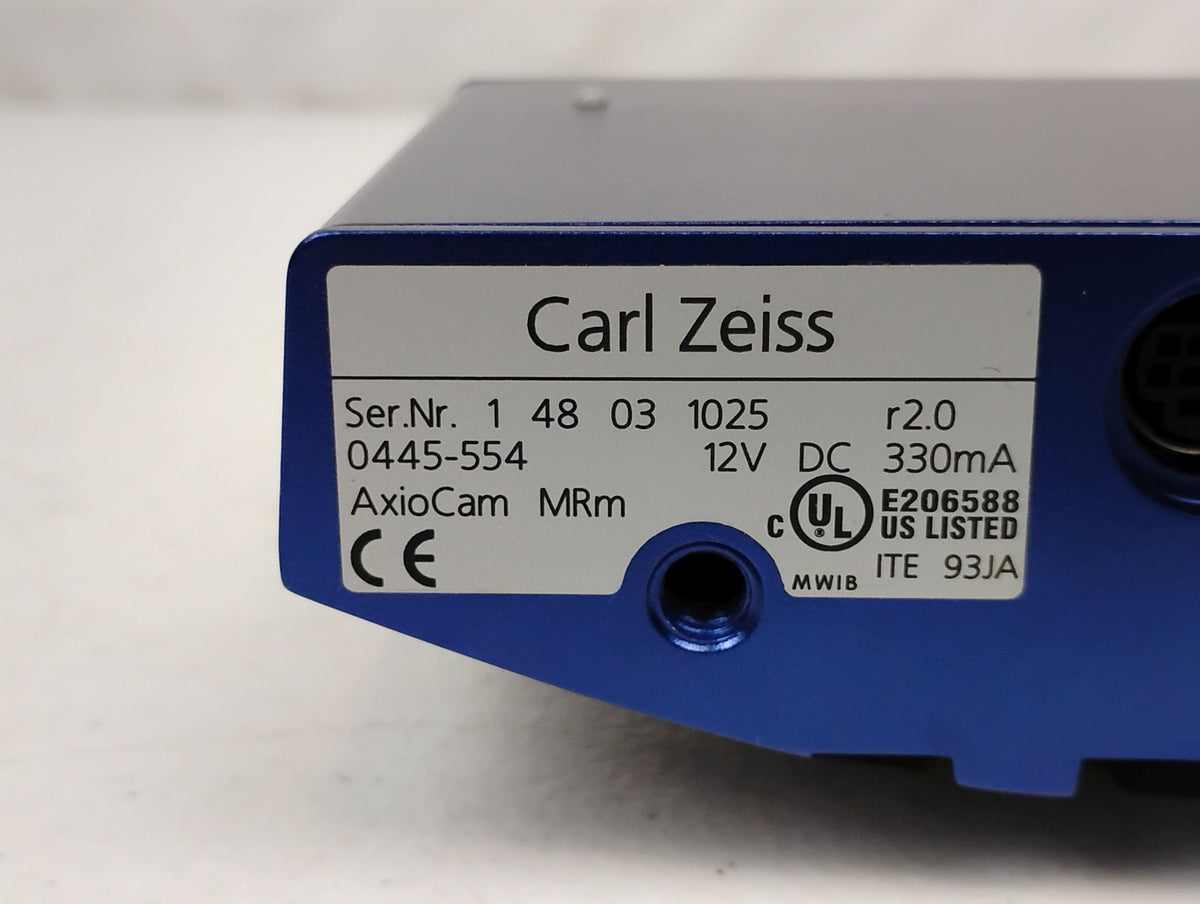 Carl Zeiss AxioCam r2.0 MRm Mono Microscope Camera 12v DC | P/N: 0445-554