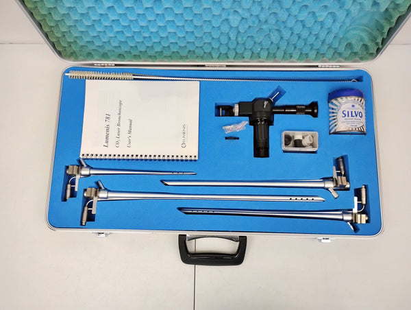 Lumenis Sharplan 781 CO2 Laser Bronchoscope Set | B-L Coupler, x4 Bronchoscope Tubes, Case & More