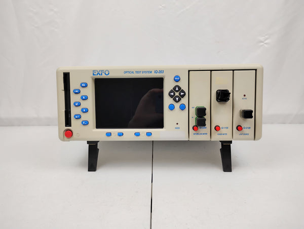 EXFO IQ-203 Optical Test System w/ IQ-1100, IQ-2100, & IQ-3200 | Powers Up