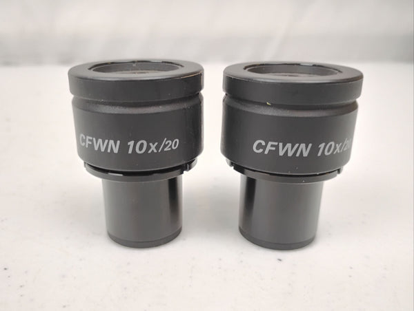 Pair Of Nikon CFWN 10X/20 Widefield Microscope Eyepieces 23mm Labophot Optiphot