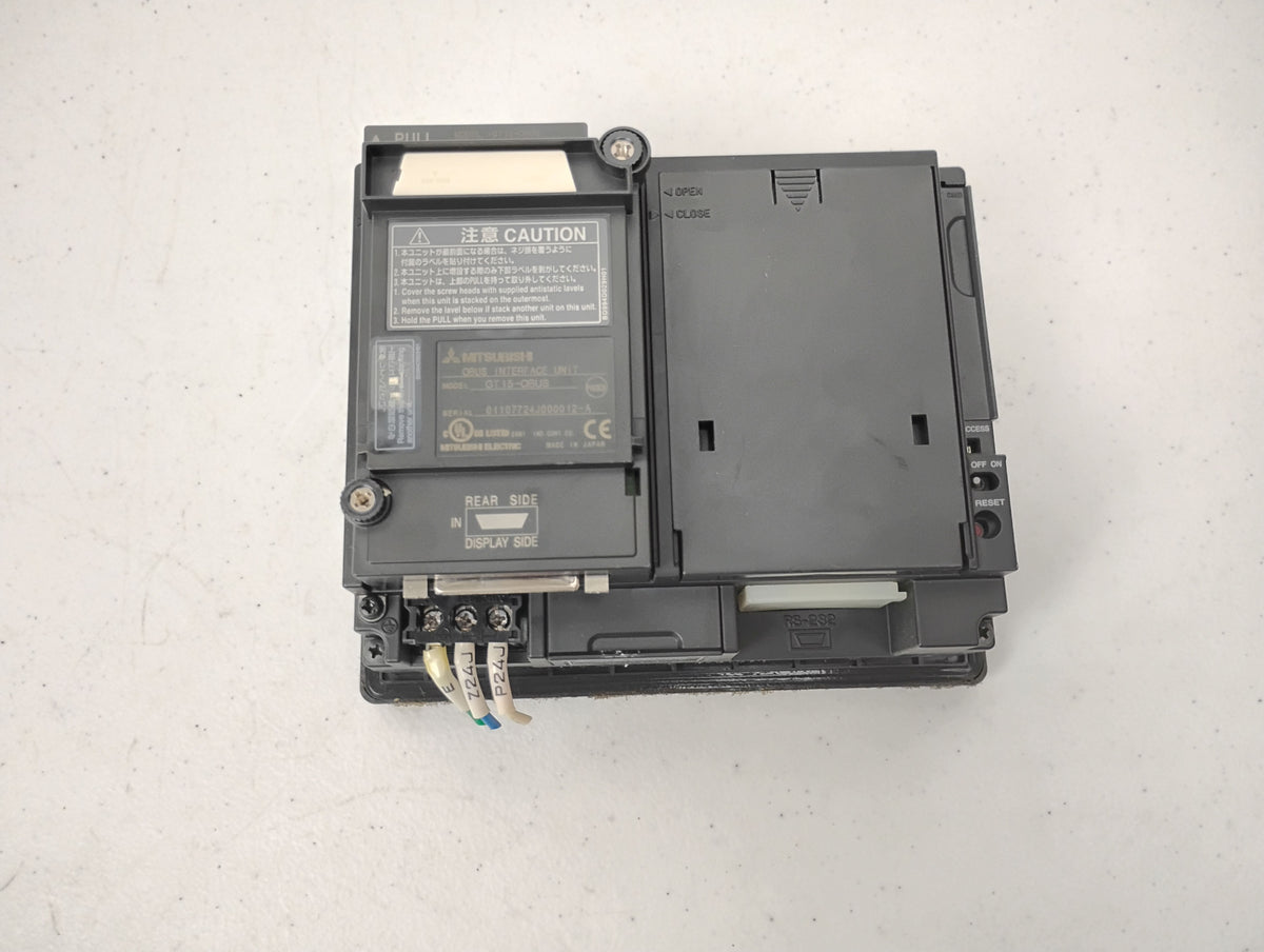 Mitsubishi GT1555-QTBD GOT1000 Operator Terminal w/ GT15-QBUS Interface Unit