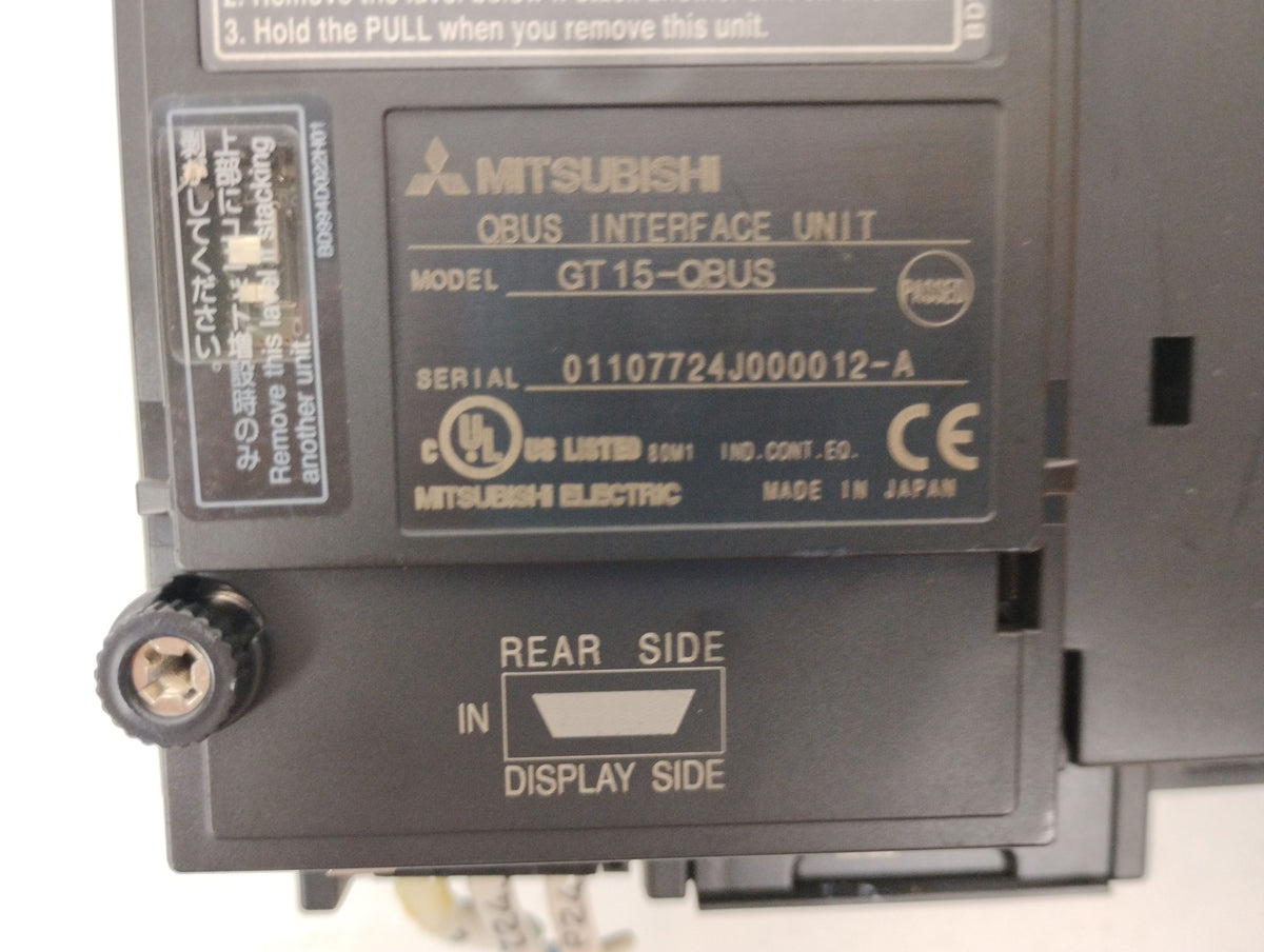 Mitsubishi GT1555-QTBD GOT1000 Operator Terminal w/ GT15-QBUS Interface Unit