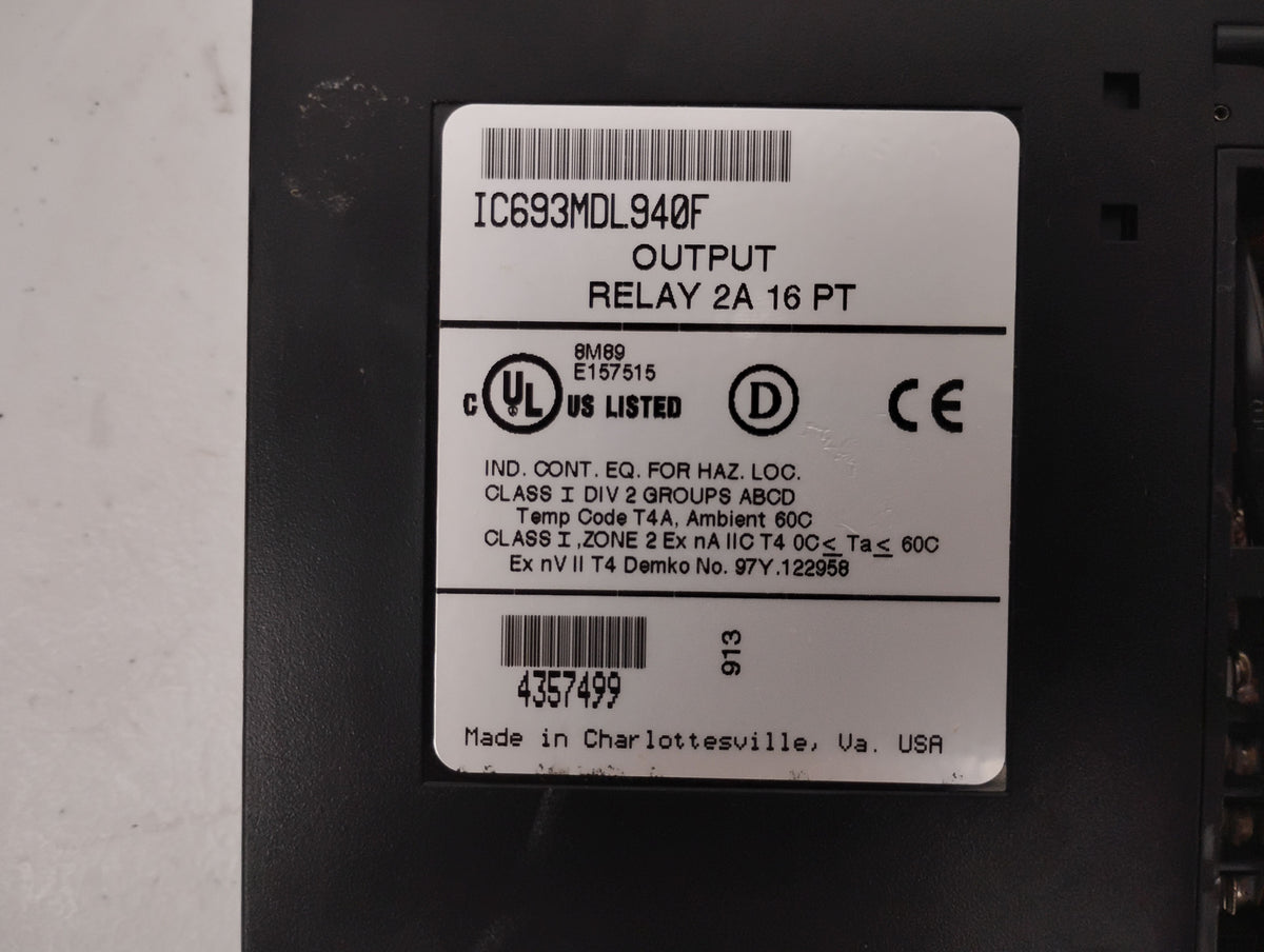 Fanuc IC693MDL940F Output Relay 2A 16PT