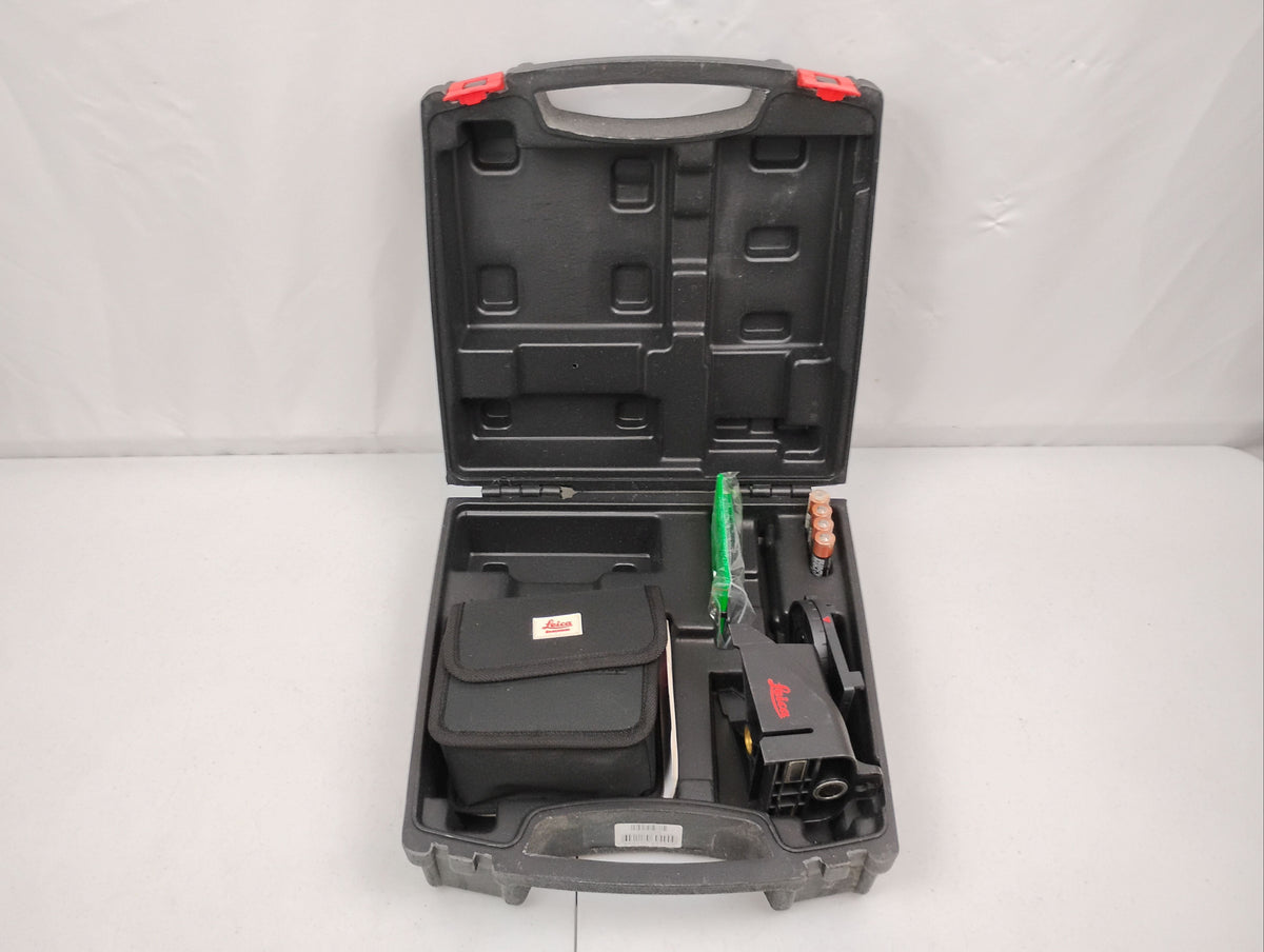Leica Lino L2G+ Green Beam Cross Line Laser w/ Stand, Target, & Case