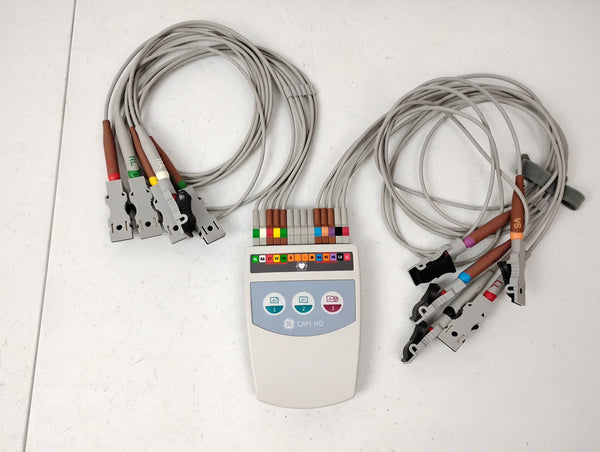 GE MAC 5500 HD ECG Machine w/ CAM HD Module & Coiled Patient Cable Host