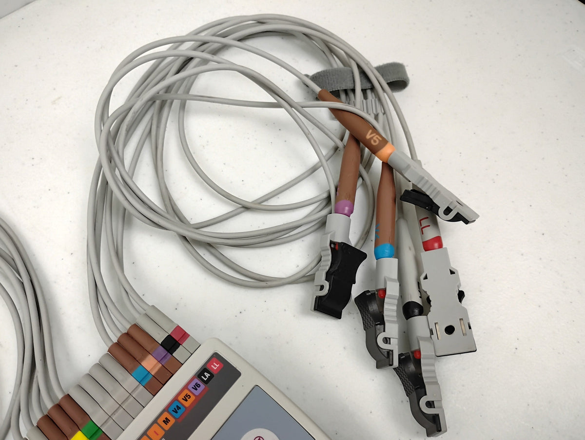 GE MAC 5500 HD ECG Machine w/ CAM HD Module & Coiled Patient Cable Host