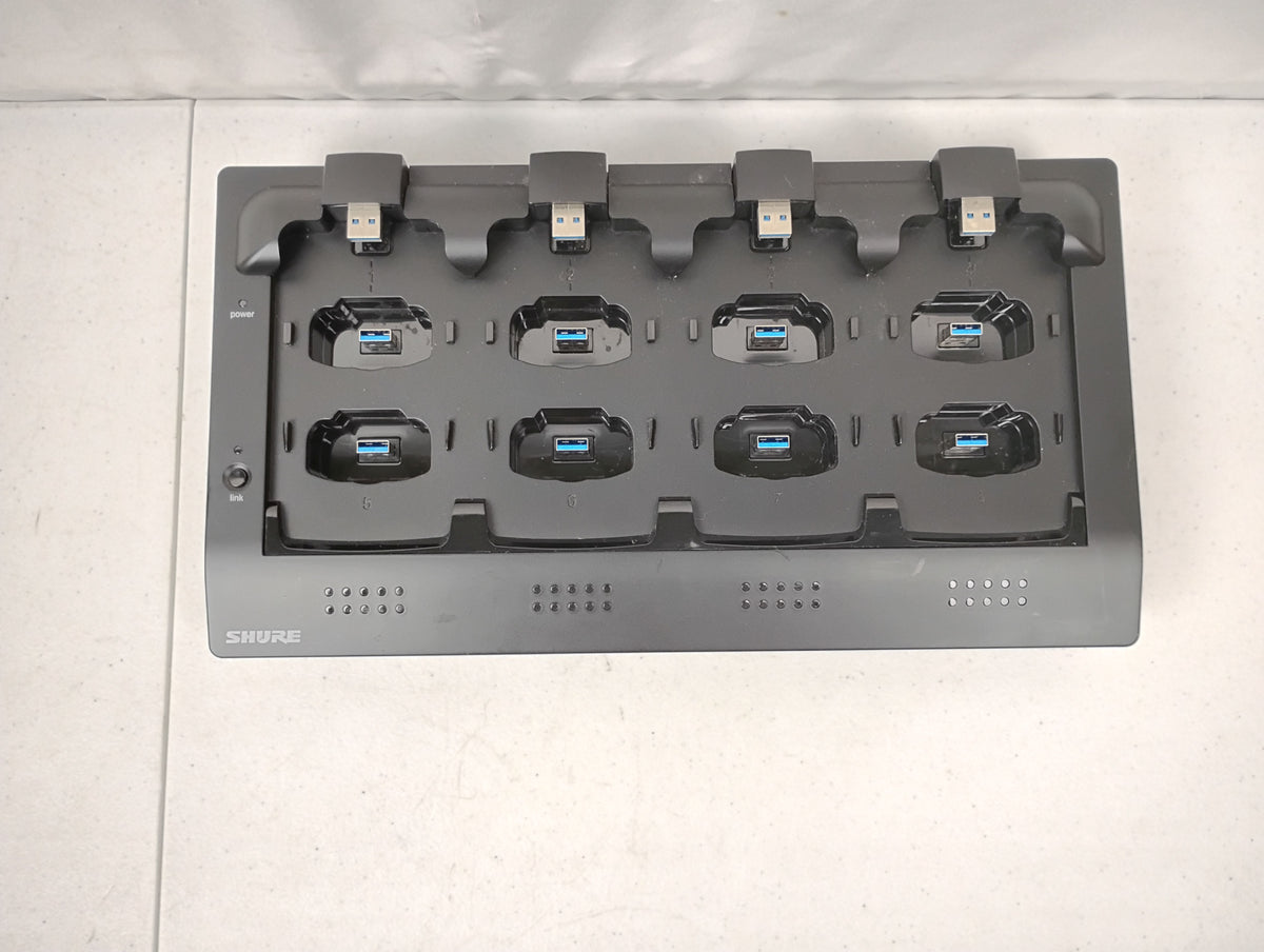 Shure MXWNCS8 8-Port Charging Station with x8 MXW6/C Z10 Transmitter Microphones