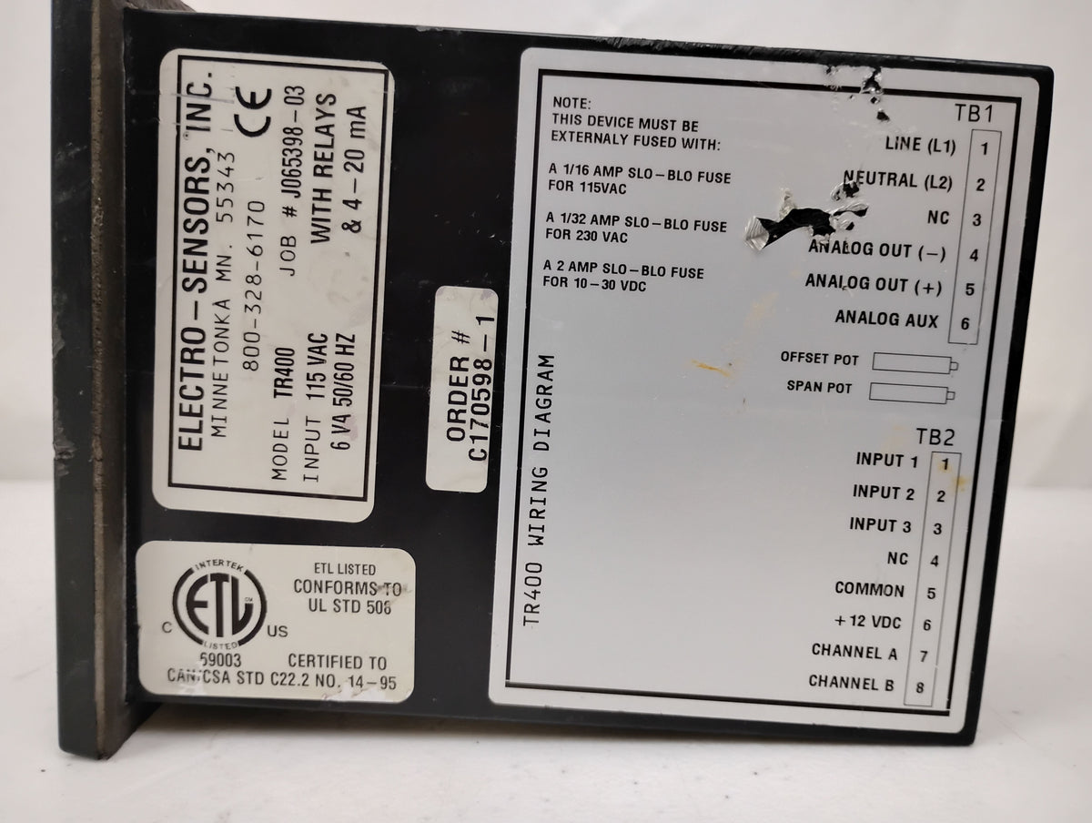 Electro Sensors TR400 Digital Ratemeter