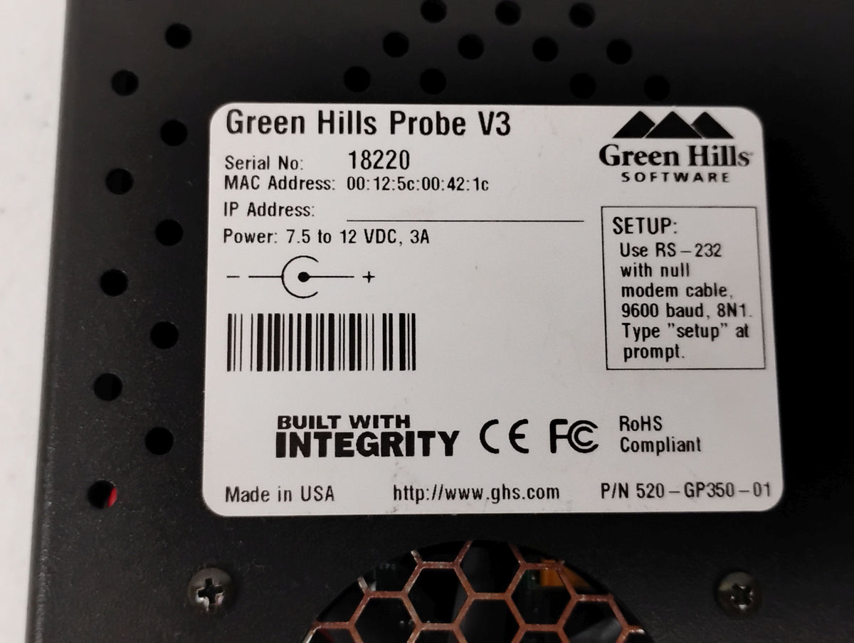 Green Hills Probe V3 Debug Device Module w/ Cable & Adapter | P/N 520-GP350-01