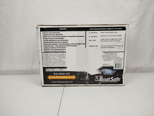 BoatSafe 1000W Boat Engine Compartment Heater | P/N: BSAT-1000 Rev: 1