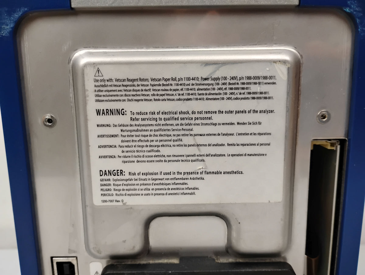 Abaxis VetScan VS2 Veterinary Blood Chemistry Analyzer 1200-1000