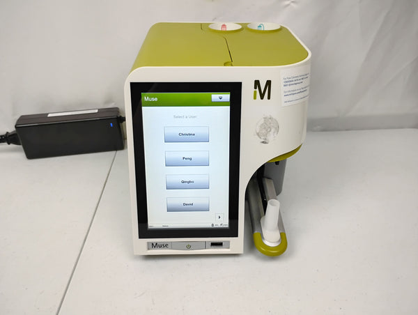 Millipore Muse Cell Analyzer | EMD Luminex Guavza Flow Cytometry Cell Analyzer w/ Power Supply