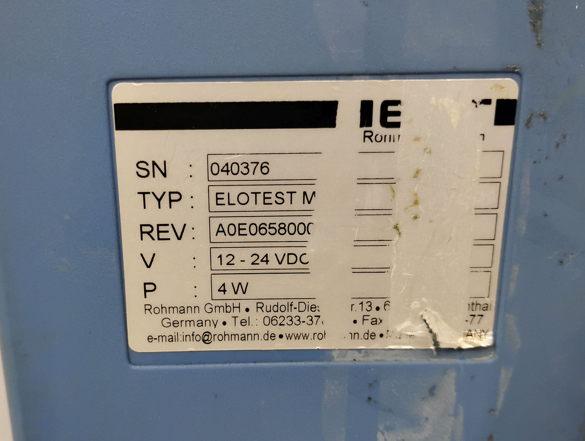 Rohmann ELOTEST M2 LS V2 Portable Eddy Current Flaw Detector GmbH
