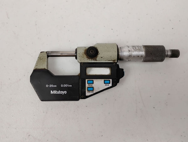 Mitutoyo 293-521 Digital Outside Micrometer | 0-25mm | 0.001mm
