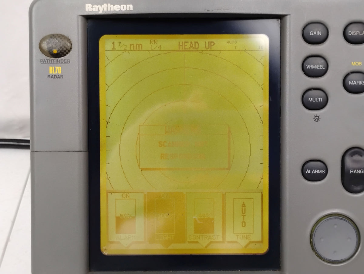 Raymarine Raytheon RL70 Radar Display Head Unit w/ Sun Cover | Sun Damaged