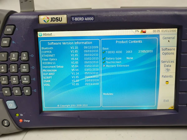 JDSU Viavi MTS T-BERD 4000 Series Fiber Optical Handheld OTDR Network Tester