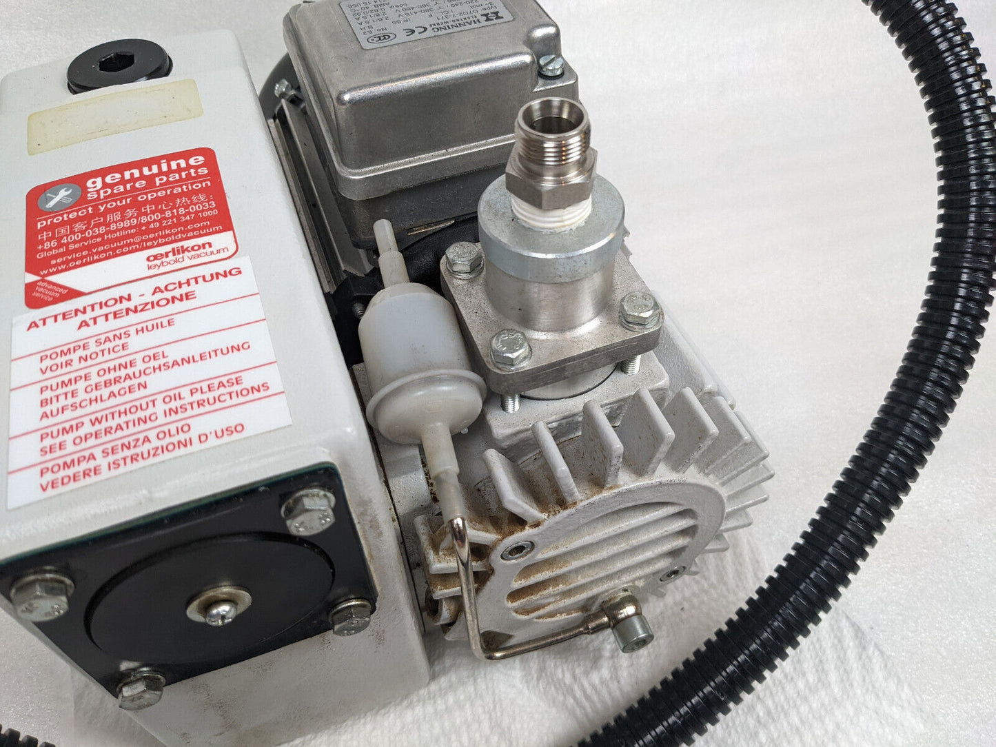 Oerlikon Leybold Sogevac SV16B Vacuum Pump | Cut Power Cord