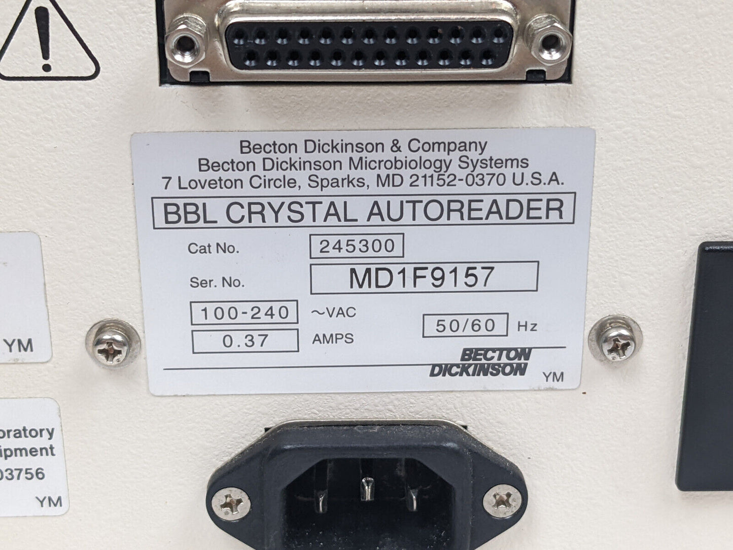 Becton Dickinson Company 245300 BD BBL Crystal Autoreader