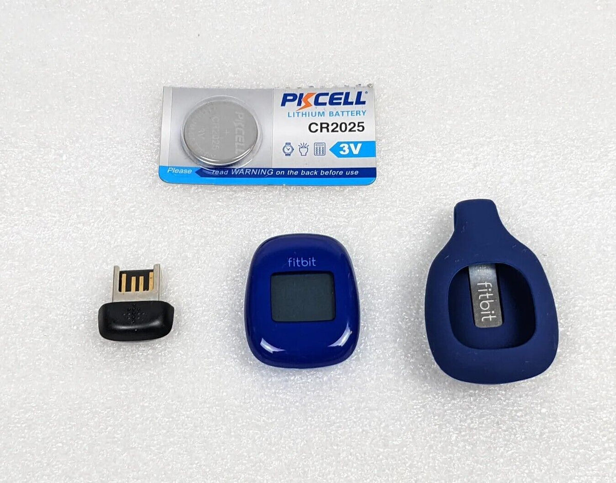 Fitbit Zip Activity Tracker Steps Calories w/ Clip & Dongle | Blue | Power Tested