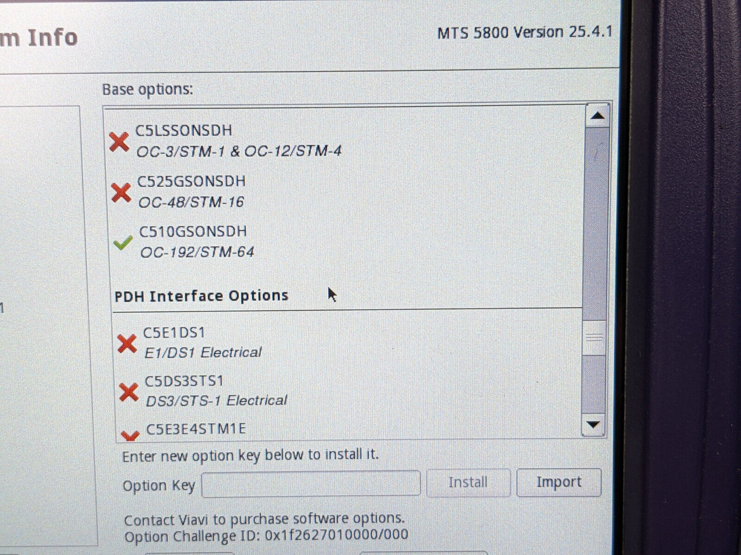 JDSU MTS 5800 TB/MTS-5800 5812 Handheld Network Tester 10G Ethernet Wan Lan