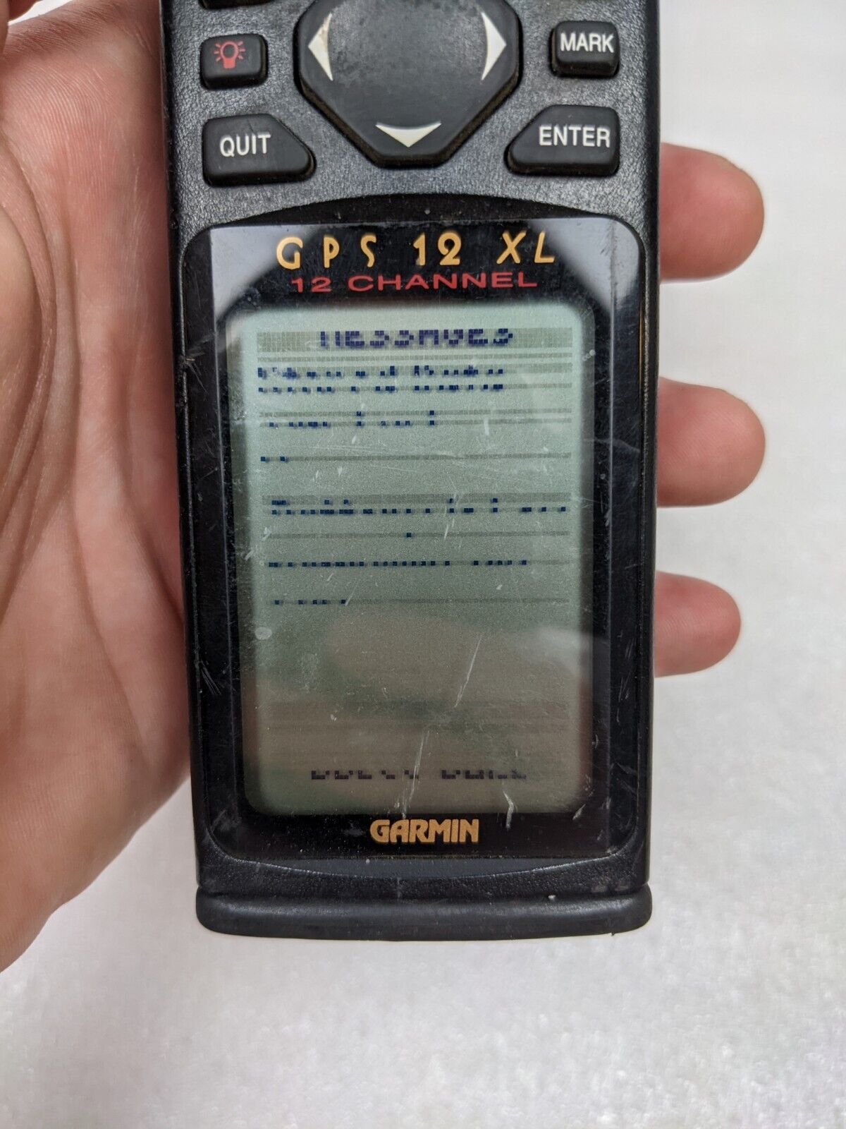 For Parts/Repair | Garmin GPS 12XL Handheld GPS - Fishing Hunting Hiking - Lots of Lines in Display