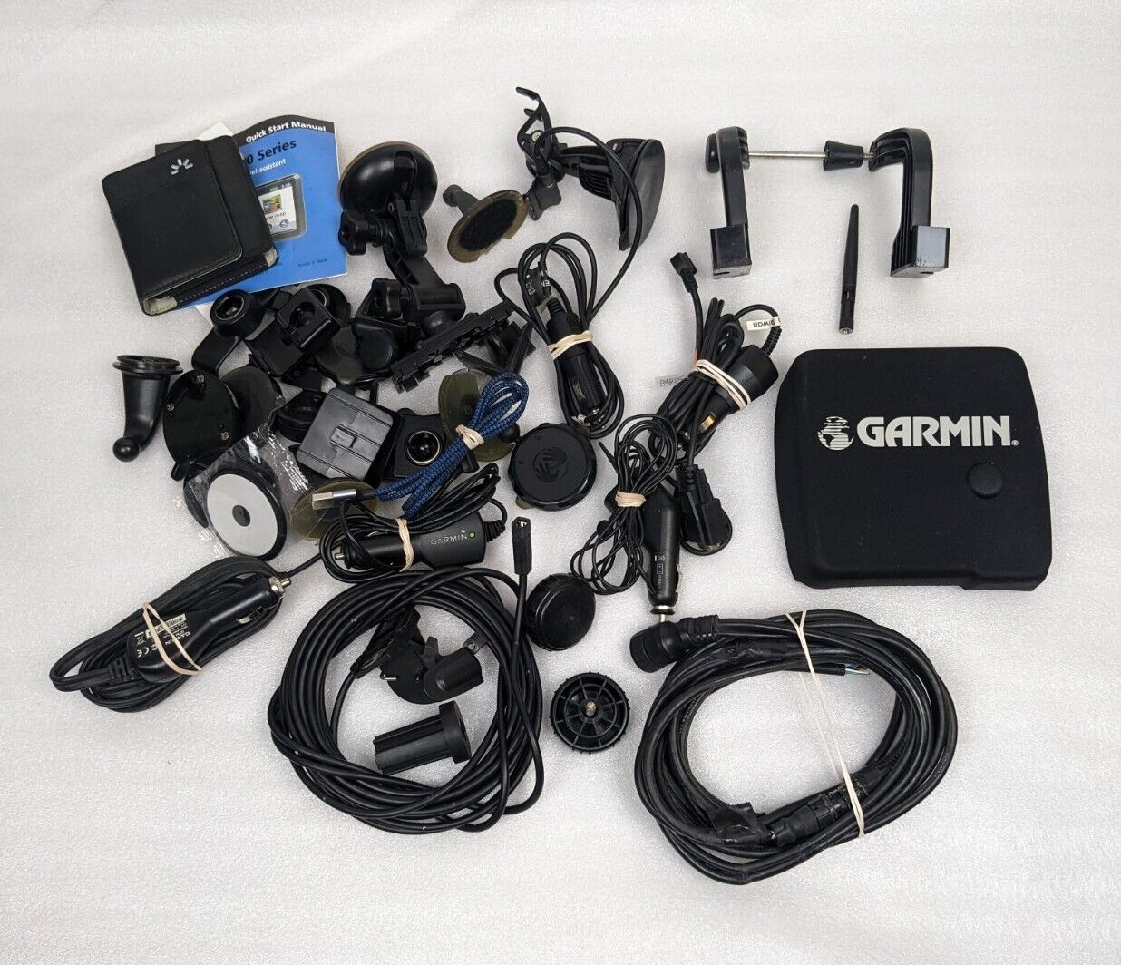 For Parts/Repair | Lot of Garmin Chargers, Mount, Cables, Covers, & More - Navigator & Marine