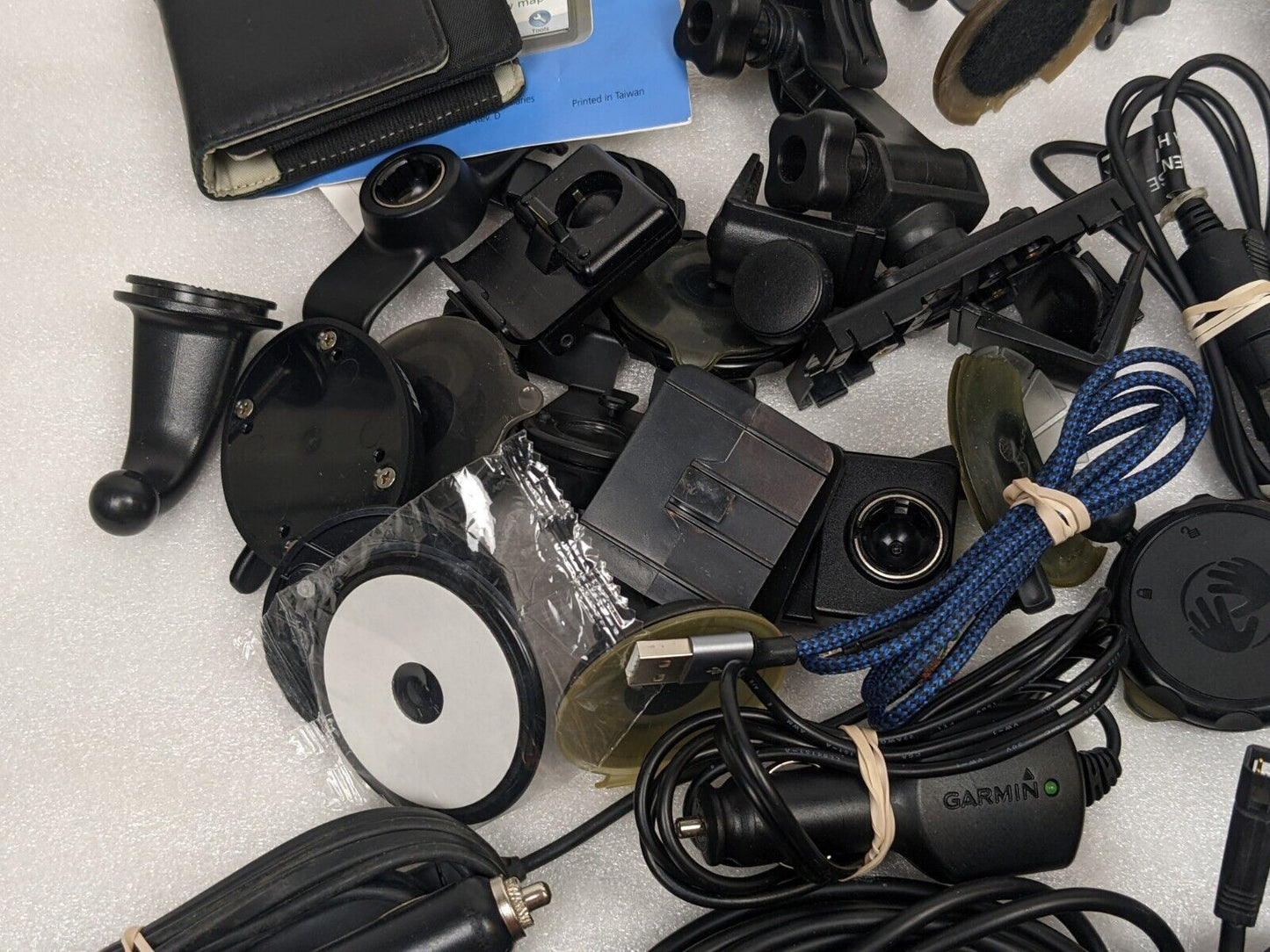 For Parts/Repair | Lot of Garmin Chargers, Mount, Cables, Covers, & More - Navigator & Marine