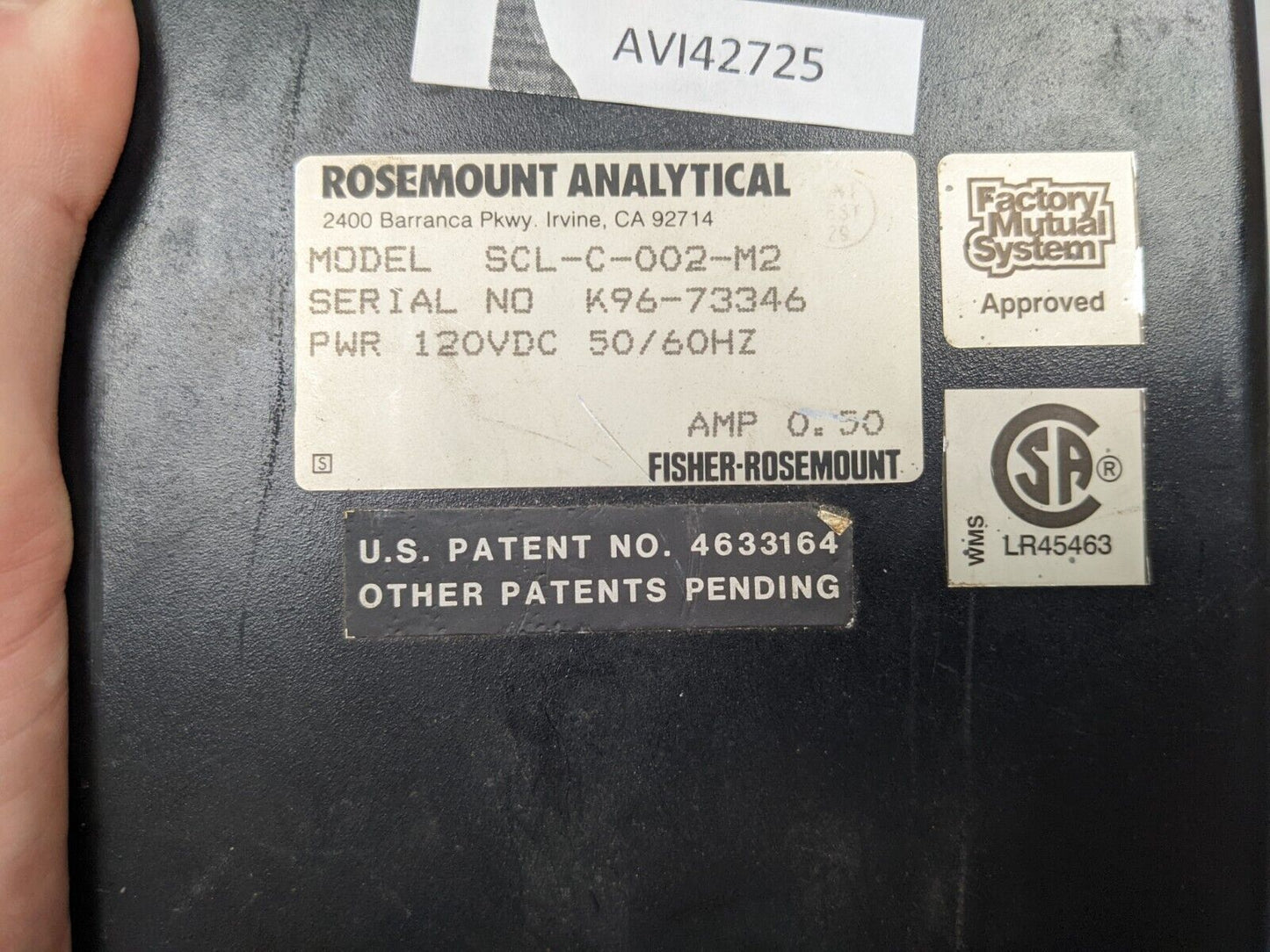 Rosemount SCL-C-002-M2 Solu Comp Water Quality Analyzer SCLC002M2