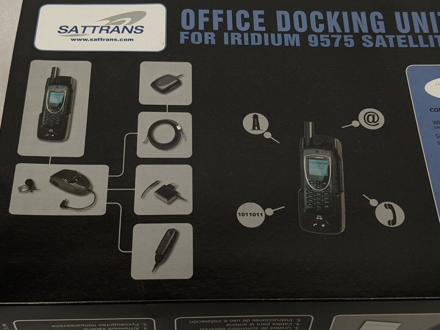 Sattrans Iridium 9575 Office Docking Unit Plus for Iridium 9575 Satellite Phone