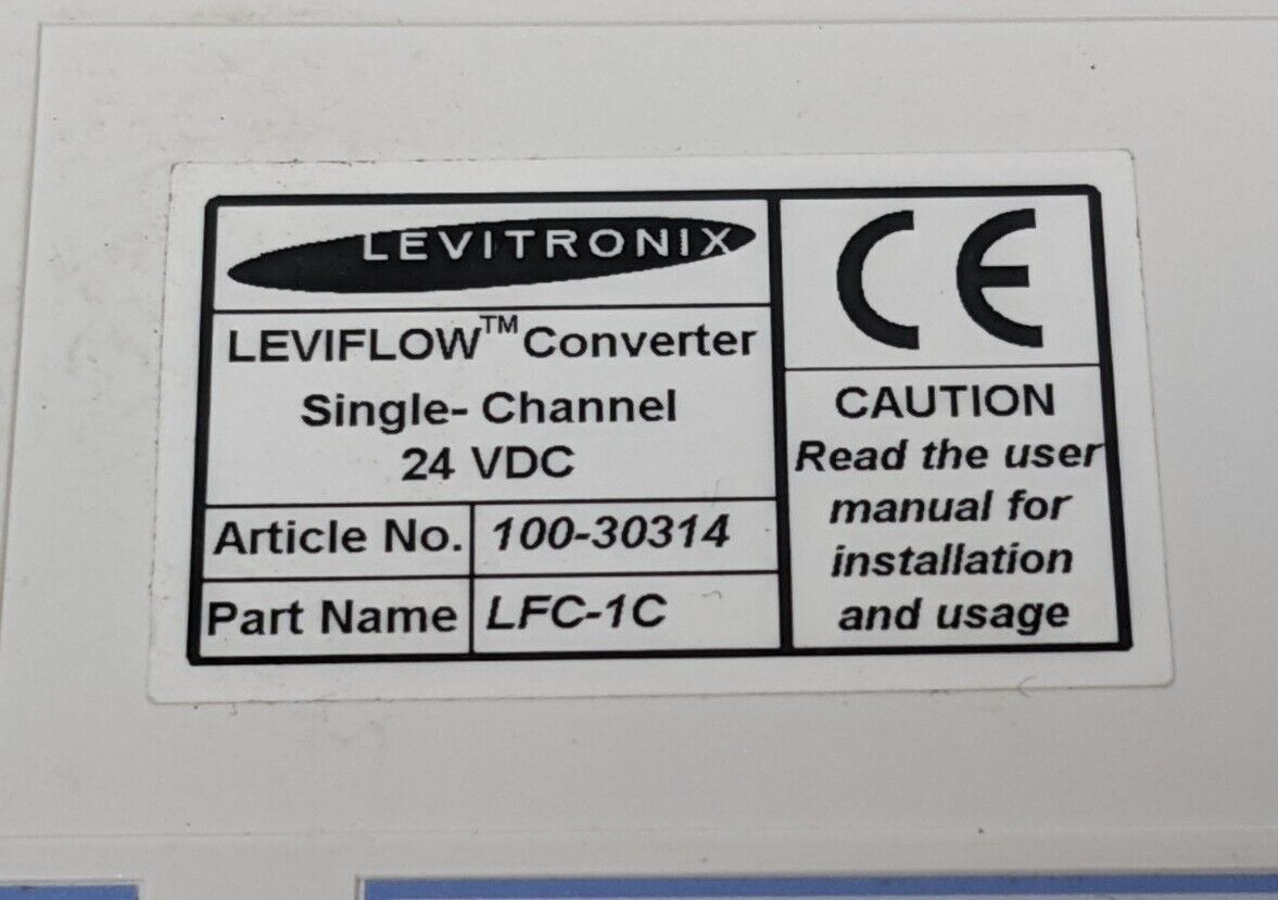 Levitronix LFC-1C Leviflow Ultrasonic Flowmeter Single-Channel Converter, 24VDC