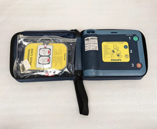 Philips Heartstart FRX AED Trainer w/ Training Pads and Case