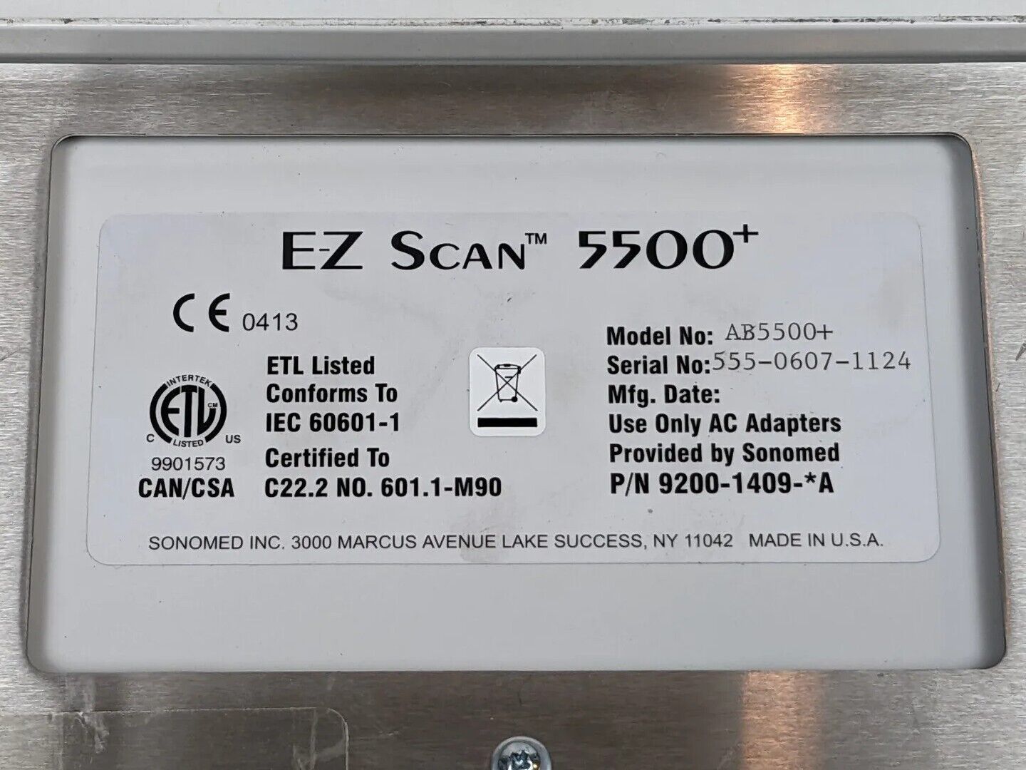 Sonomed E-Z Scan AB5500+ AB-Scan Ultrasound Scanner