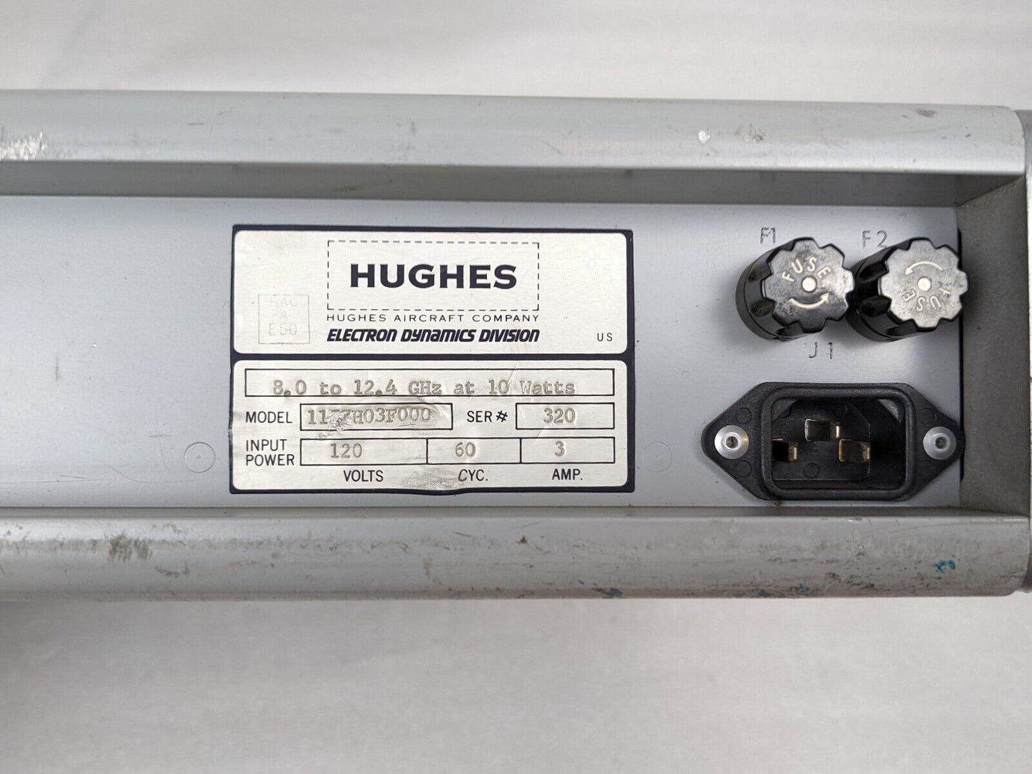 Hughes 1177H03F000 Traveling Wave Tube Amplifier | 8.0-12.4 GHz at 10 Watts