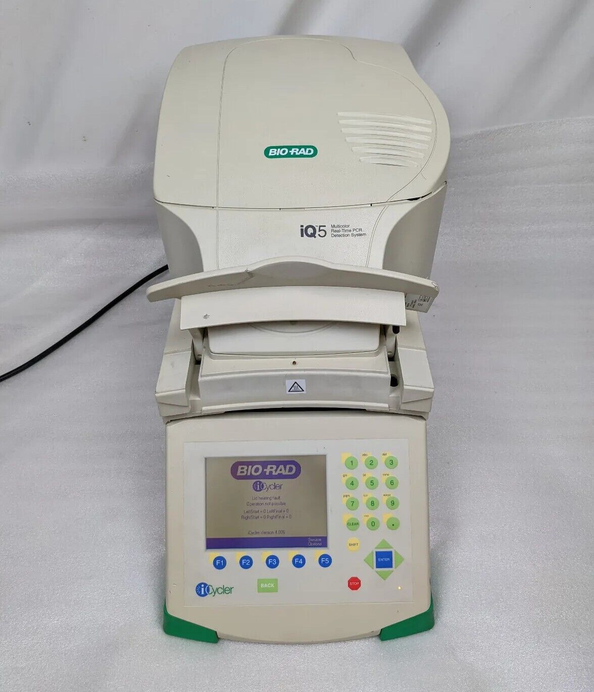 For Parts/Repair | Bio-Rad iCycler Thermal Cycler w/ iQ5 Real Time PCR Optical Module | Heat Err