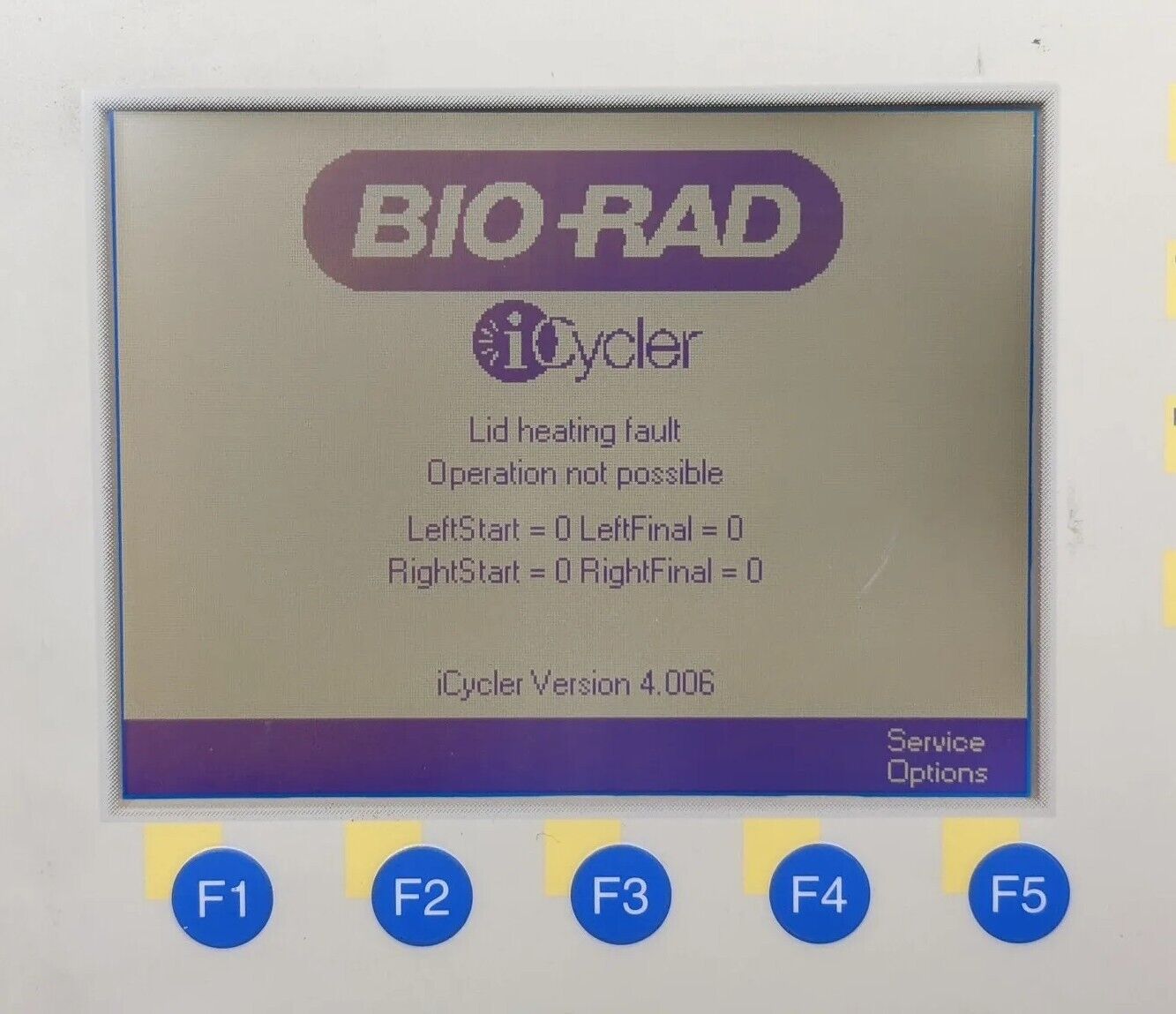 For Parts/Repair | Bio-Rad iCycler Thermal Cycler w/ iQ5 Real Time PCR Optical Module | Heat Err