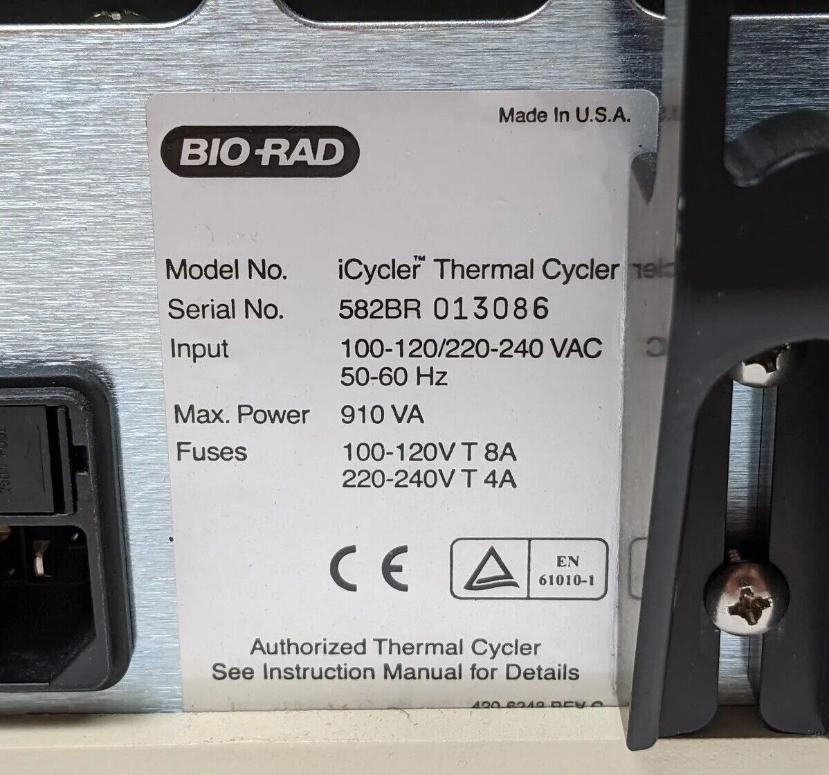 For Parts/Repair | Bio-Rad iCycler Thermal Cycler w/ iQ5 Real Time PCR Optical Module | Heat Err