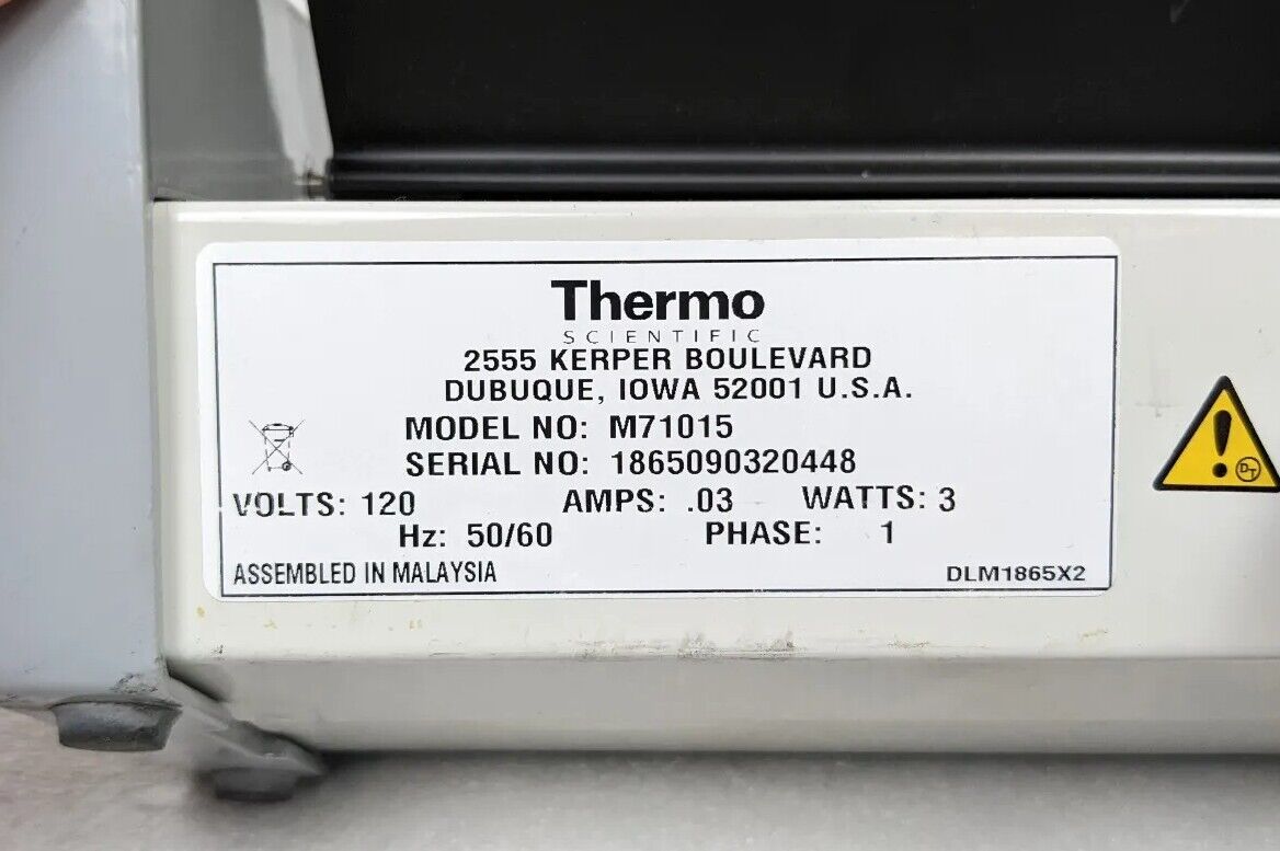 For Parts/Repair | Thermo Scientific M71015 Test Tube Rotator | Speci Mix Test Tube Rocker