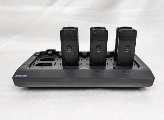 Shure MXWNCS8 Networked Charging Station w/ x6 MXW6/C Z10 Wireless Transmitters