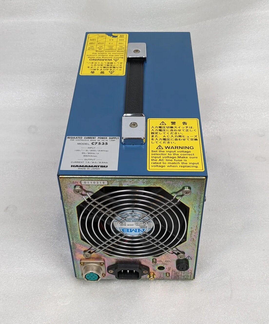 Hamamatsu C7535 Xenon Lamp Power Supply