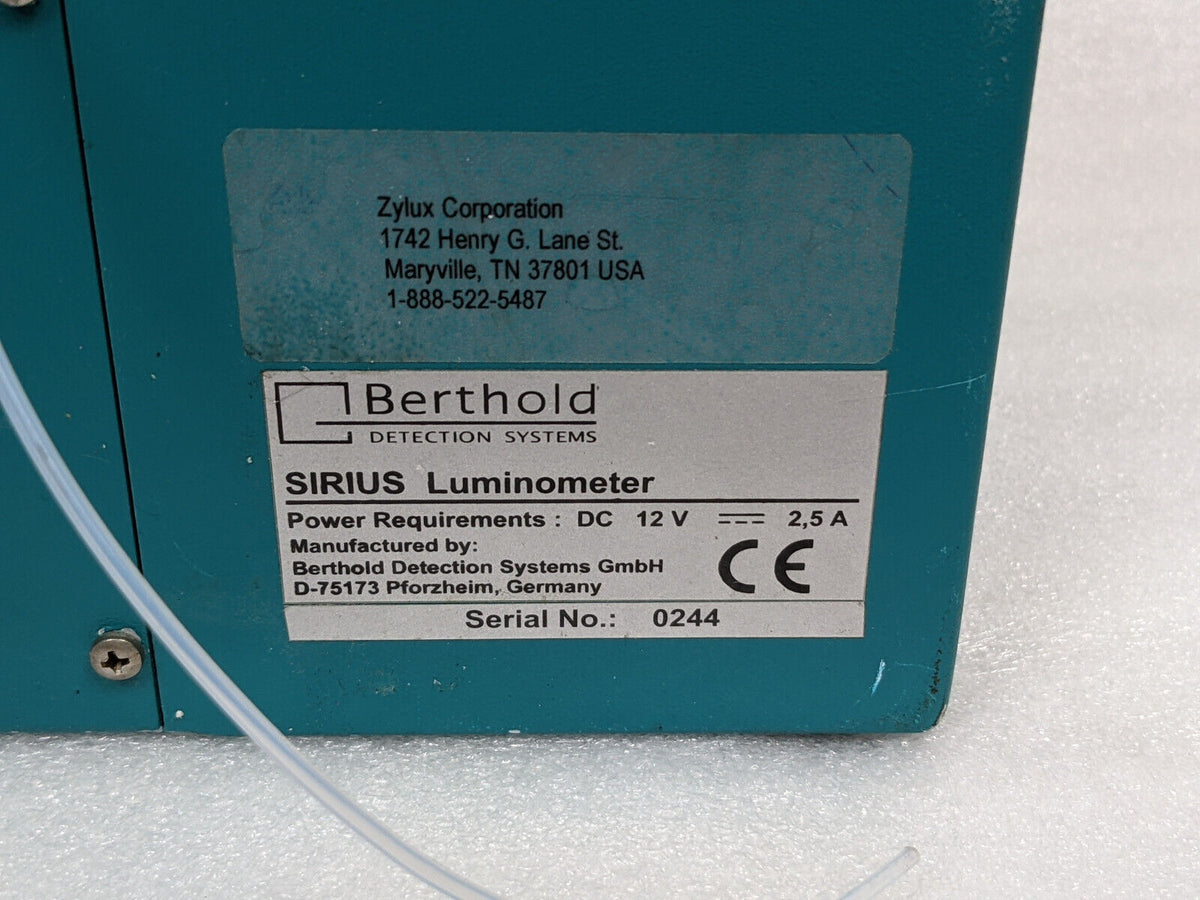 Berthold Sirius Luminometer Single Tube Flash Glow